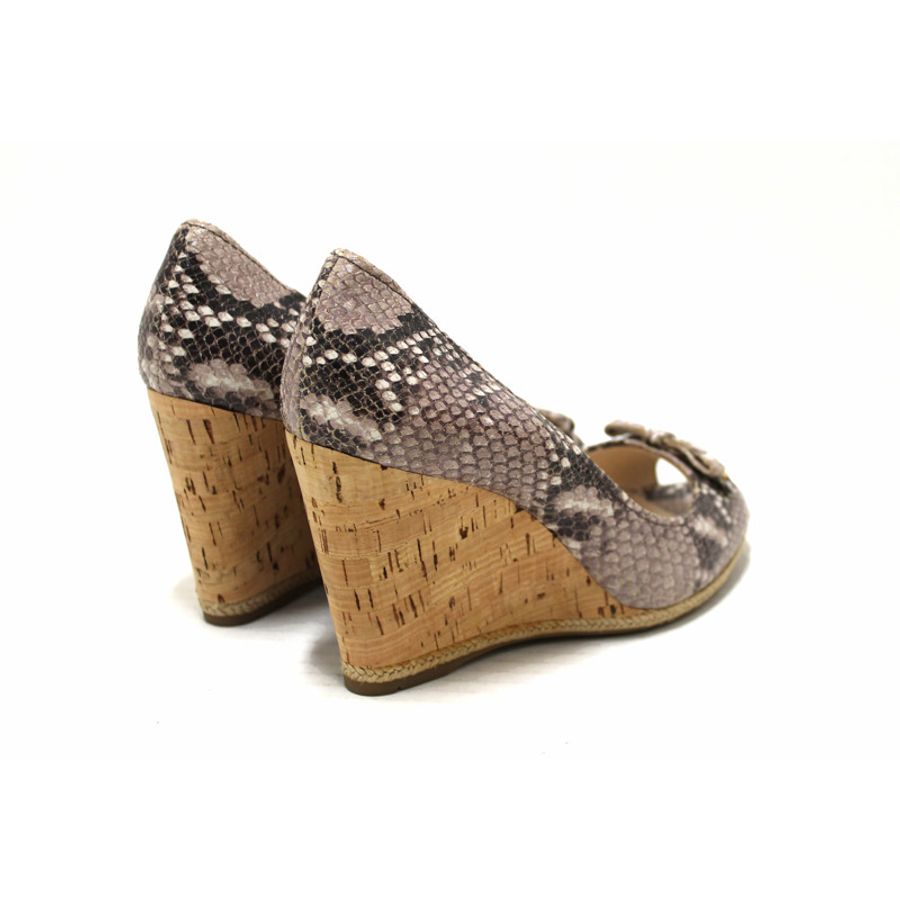 NEW Prada Beige Python Leather Wedge Size 39.5-3