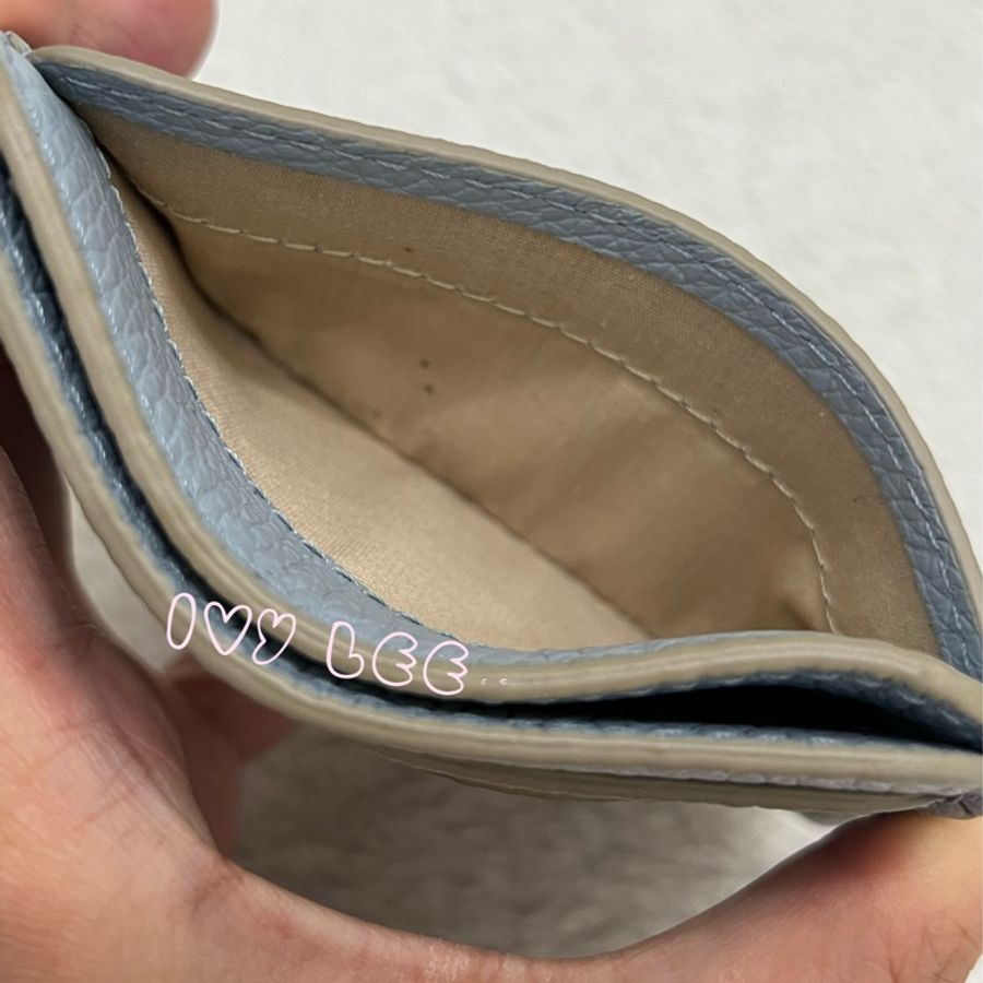 Chloe Marcie 金屬LOGO 小牛皮卡片夾 名片夾 水藍色 二手精品-8