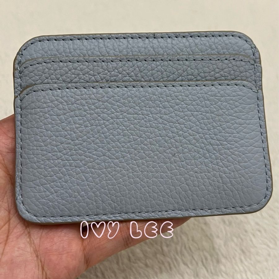 Chloe Marcie 金屬LOGO 小牛皮卡片夾 名片夾 水藍色 二手精品-15