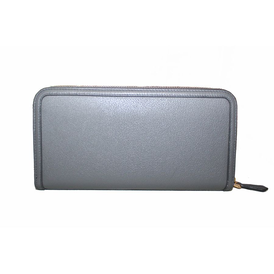 Prada Grey Women's Bow Detail Continental Leather Wallet-5