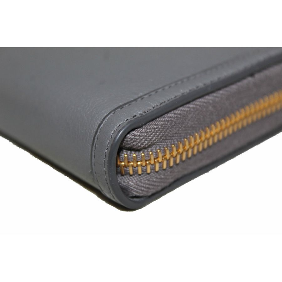 Prada Grey Women's Bow Detail Continental Leather Wallet-8