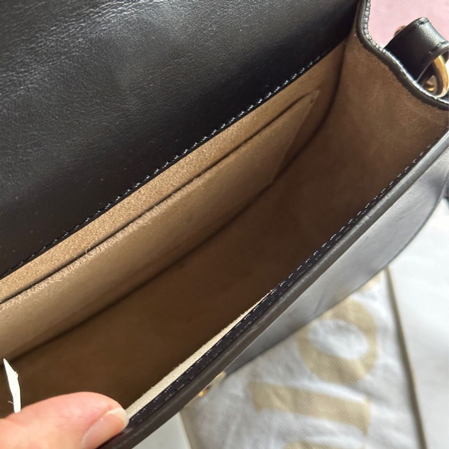 chloe 深藍馬圖騰NILE 小牛皮掀蓋斜背包 側背包-9