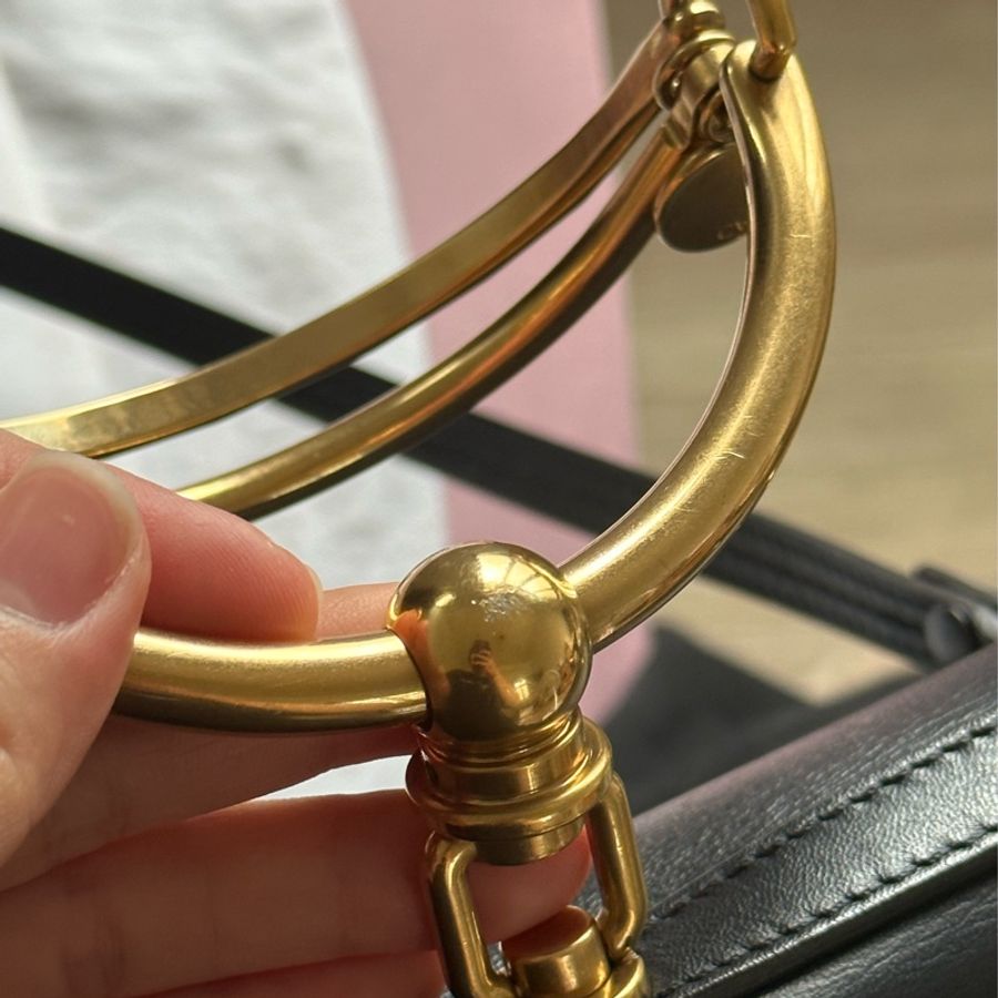 chloe 深藍馬圖騰NILE 小牛皮掀蓋斜背包 側背包-15