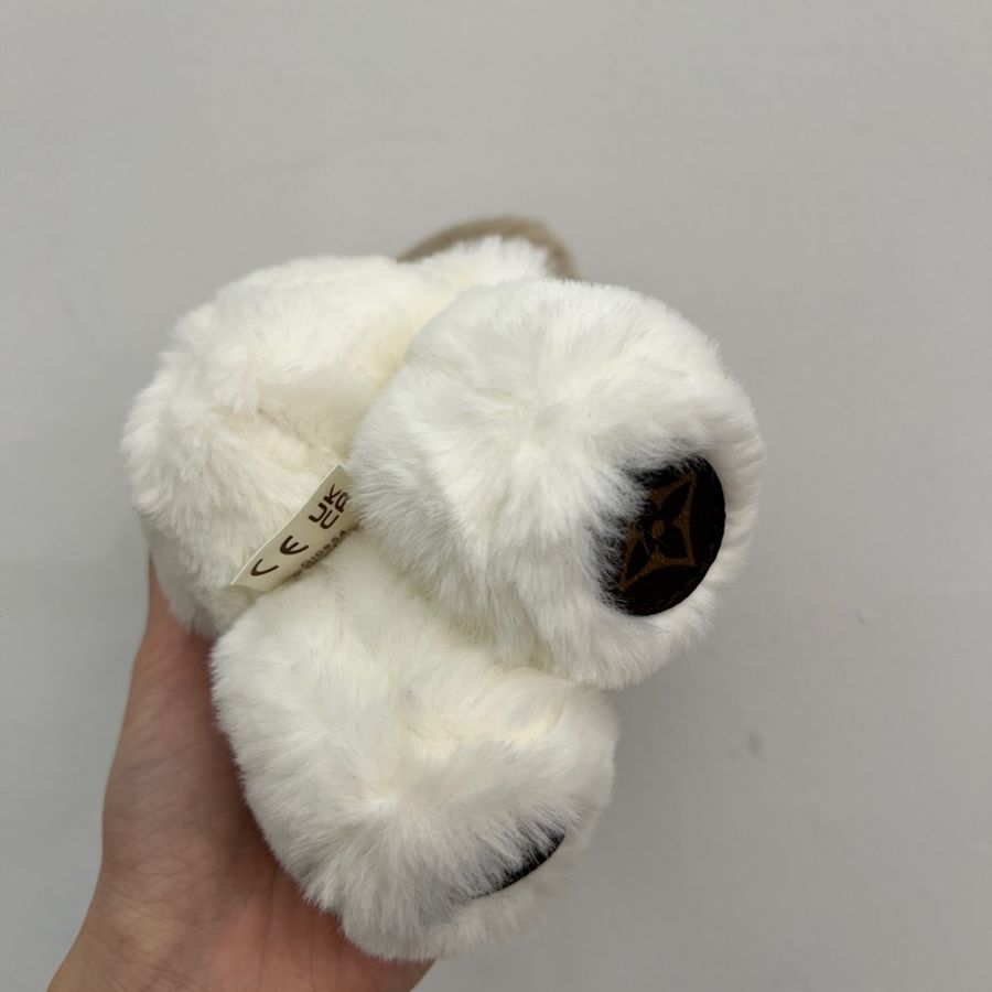 LV 奶茶拼白毛絨Doudou Vivienne玩偶GI0954-4