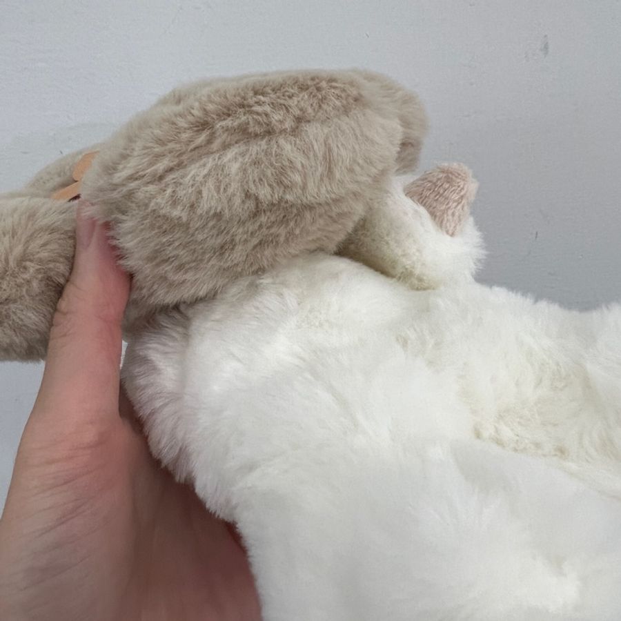 LV 奶茶拼白毛絨Doudou Vivienne玩偶GI0954-9