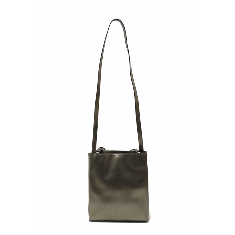 Salvatore Ferragamo Sage Green Shiny Leather Small Tote Bag-1