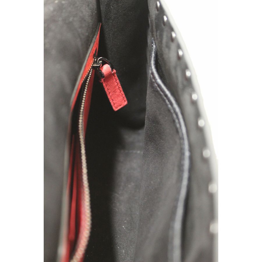 Valentino Garavani Black Quilted Nappa Leather Rockstud Spike Medium Shoulder Bag-16