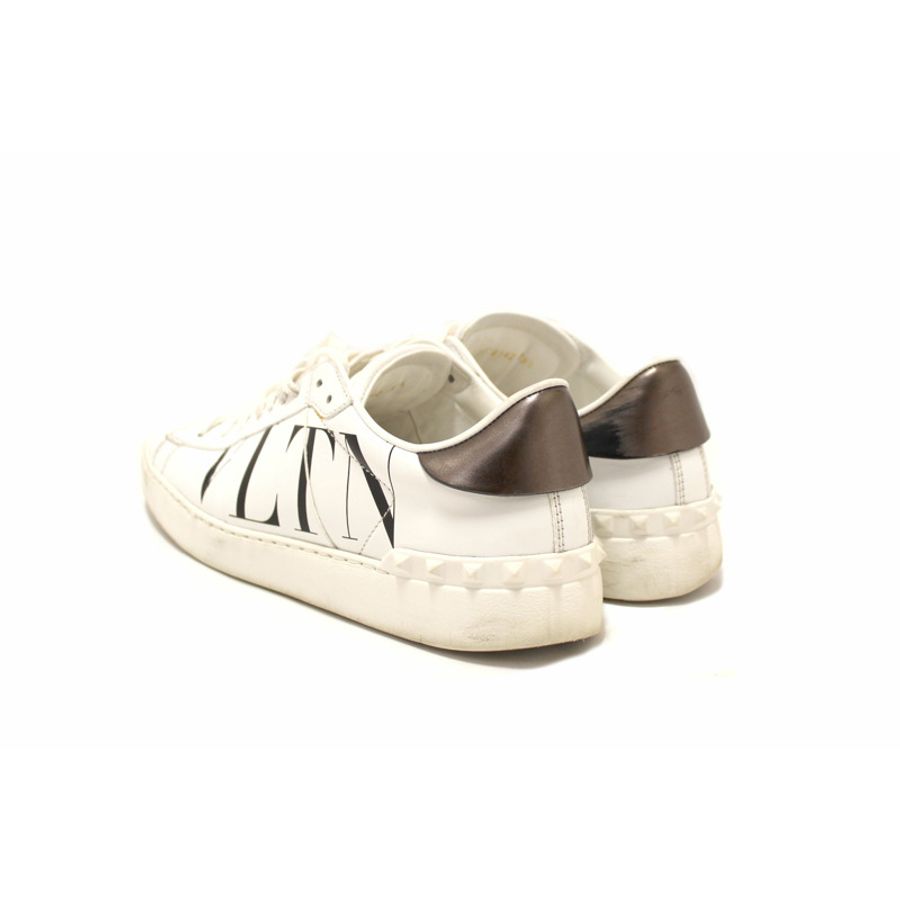 Valentino Garavani White Leather Rockstud Sneaker Size 39.5-3