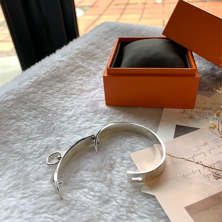 Hermes Collier De Chien CDC 鉚釘手環 (S)(銀色)-7