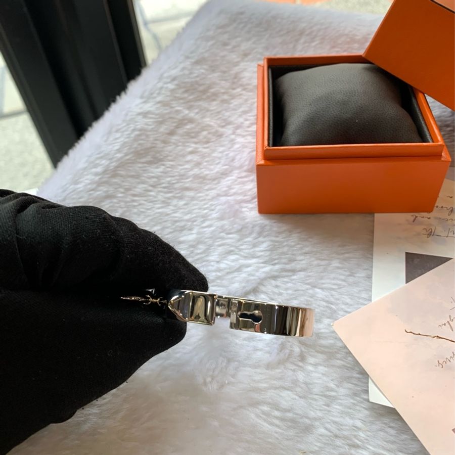 Hermes Collier De Chien CDC 鉚釘手環 (S)(銀色)-8