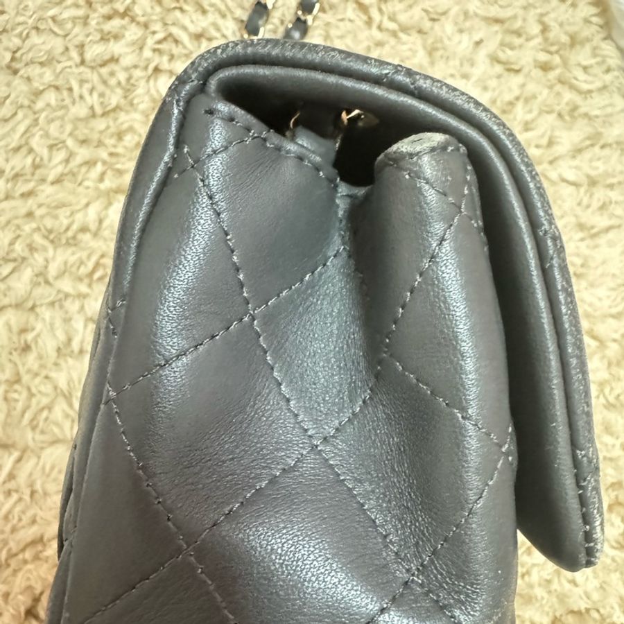 Chanel方胖子深灰色CF17 mini coco17 公分-4