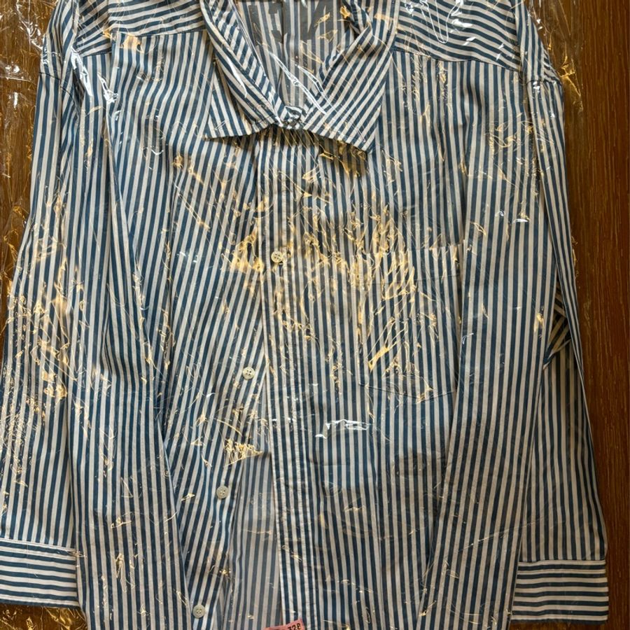 Balenciaga 巴黎世家 藍條紋Logo襯衫-3