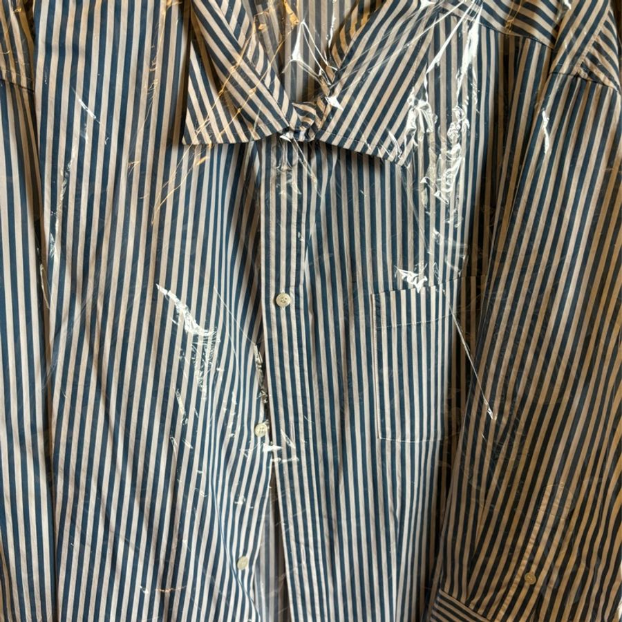 Balenciaga 巴黎世家 藍條紋Logo襯衫-11