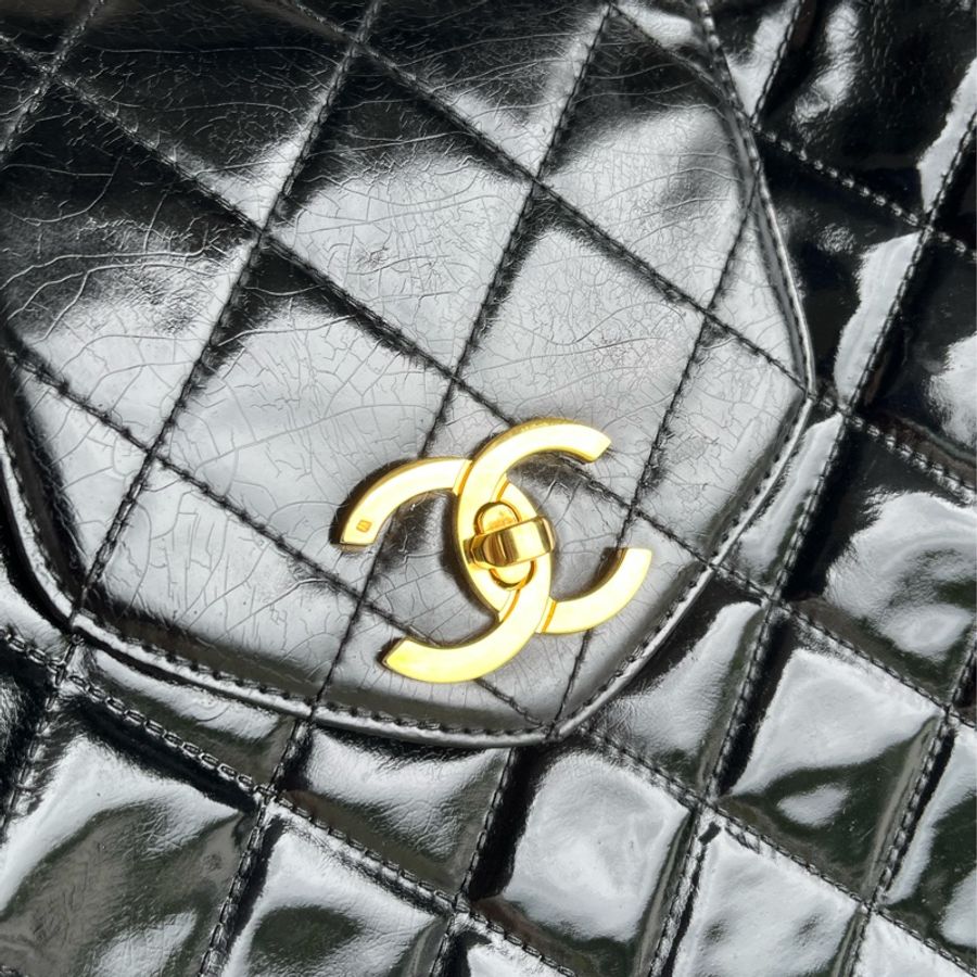 (朴敘俊、GD權志龍同款)Chanel 香奈兒 機場包 飛機包 大包 黑金配色 氣場十足 肩背包 單肩包-8