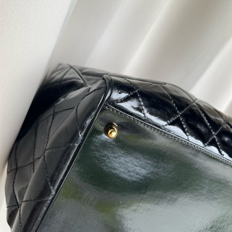 (朴敘俊、GD權志龍同款)Chanel 香奈兒 機場包 飛機包 大包 黑金配色 氣場十足 肩背包 單肩包-20