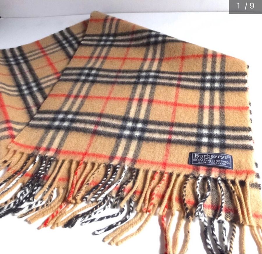 BURBERRY經典格紋羊絨圍巾✨-0