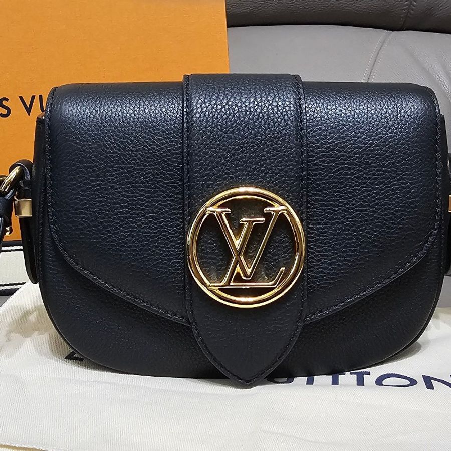 ♤ LOUIS VUITTON♤ LV  Pont 9 Soft PM黑金（晶片款）-1