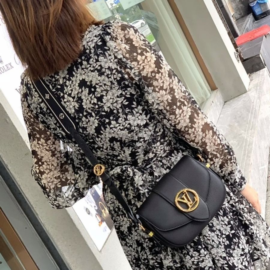 ♤ LOUIS VUITTON♤ LV  Pont 9 Soft PM黑金（晶片款）-2