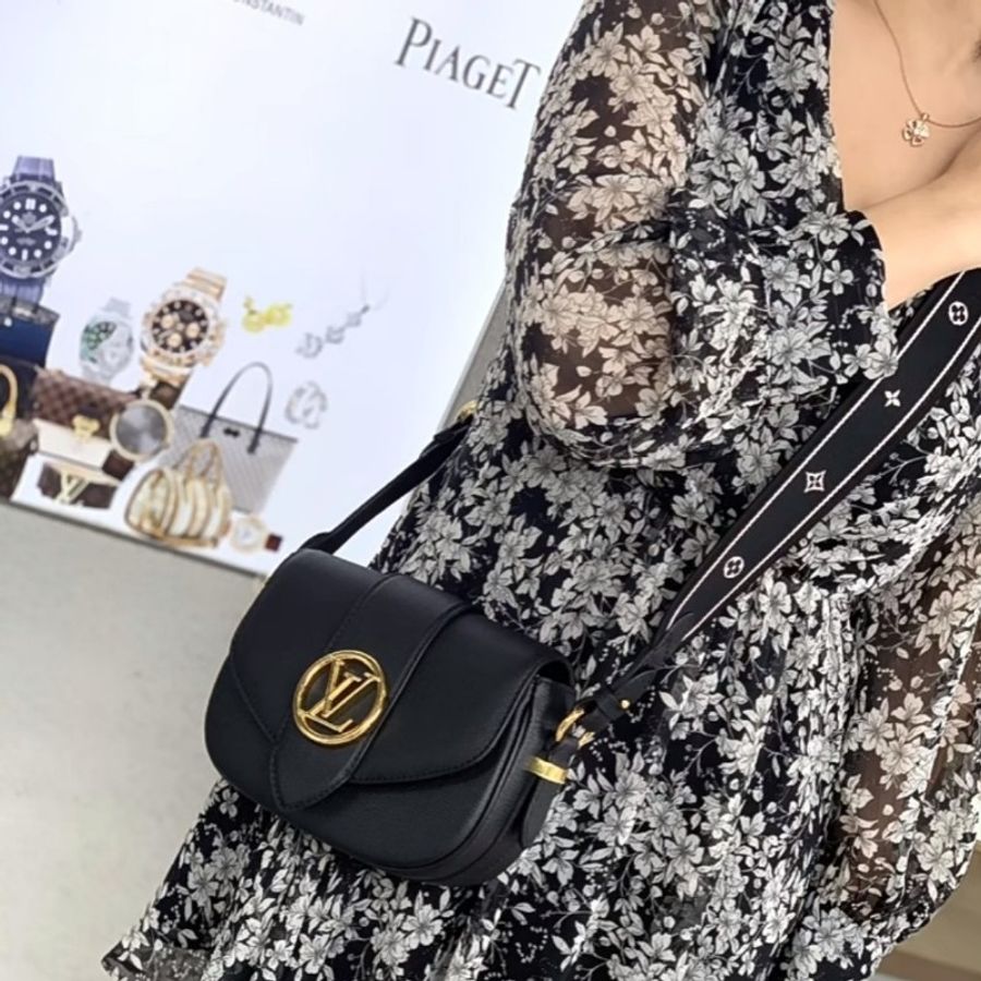 ♤ LOUIS VUITTON♤ LV  Pont 9 Soft PM黑金（晶片款）-3