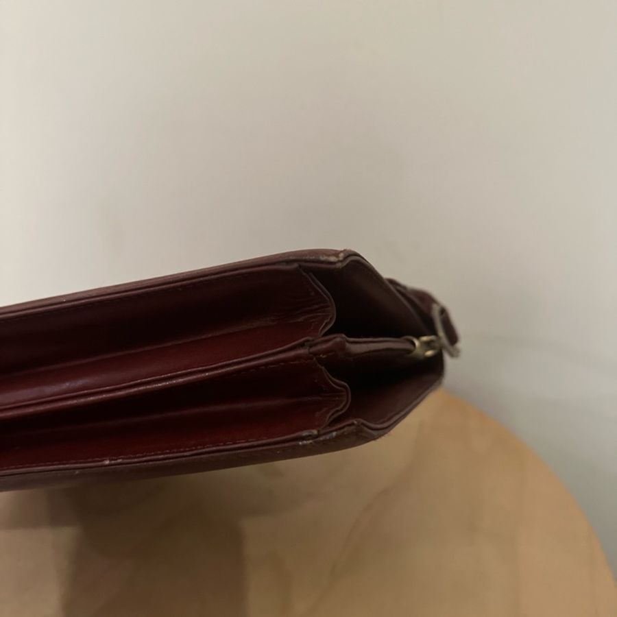 Cartier 酒紅色 信封包-7