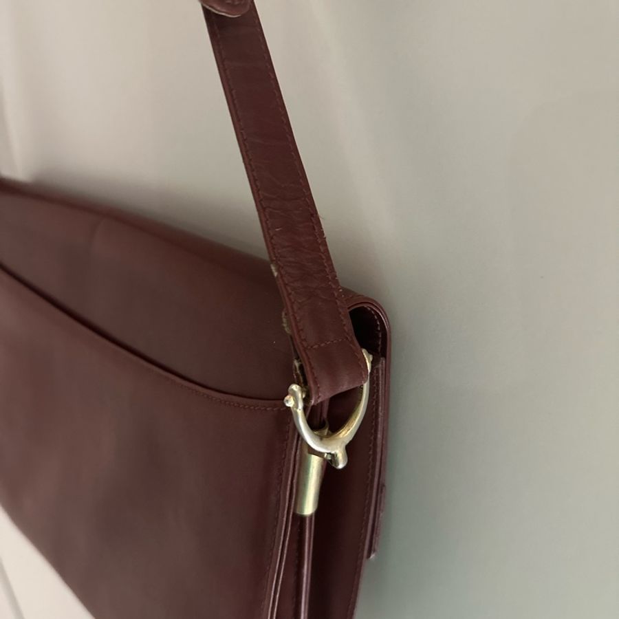 Cartier 酒紅色 信封包-9