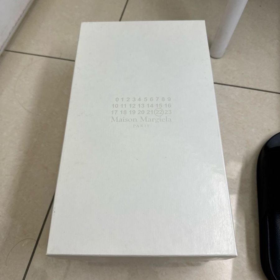 Maison margiela MM6 馬吉拉 23SS黑色繫帶鞋帶橡膠拖鞋涼鞋-10