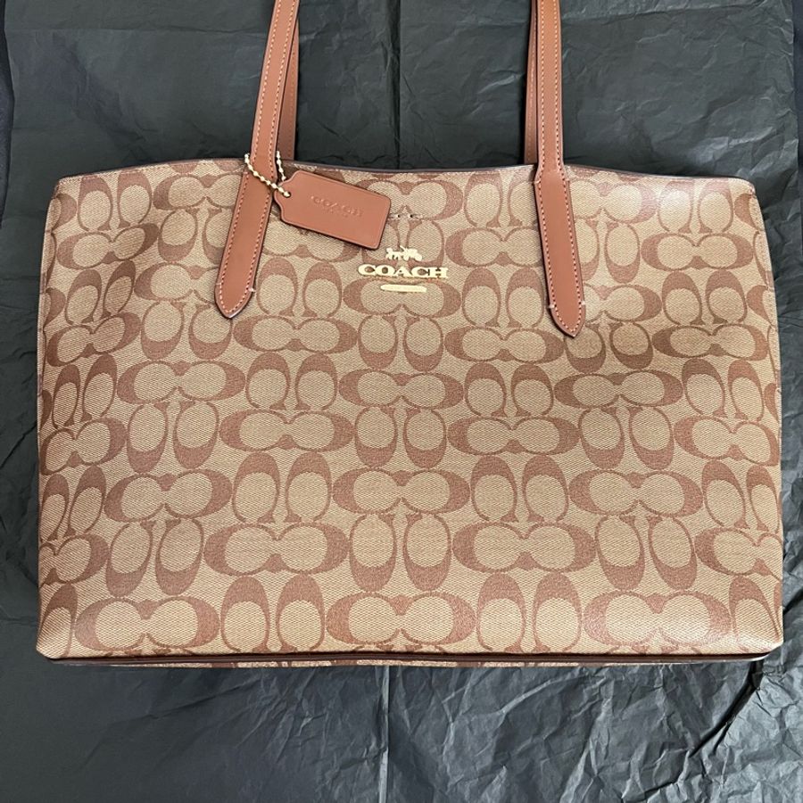 Coach 蔻馳 老花大托特包 正品 誠可小議-0