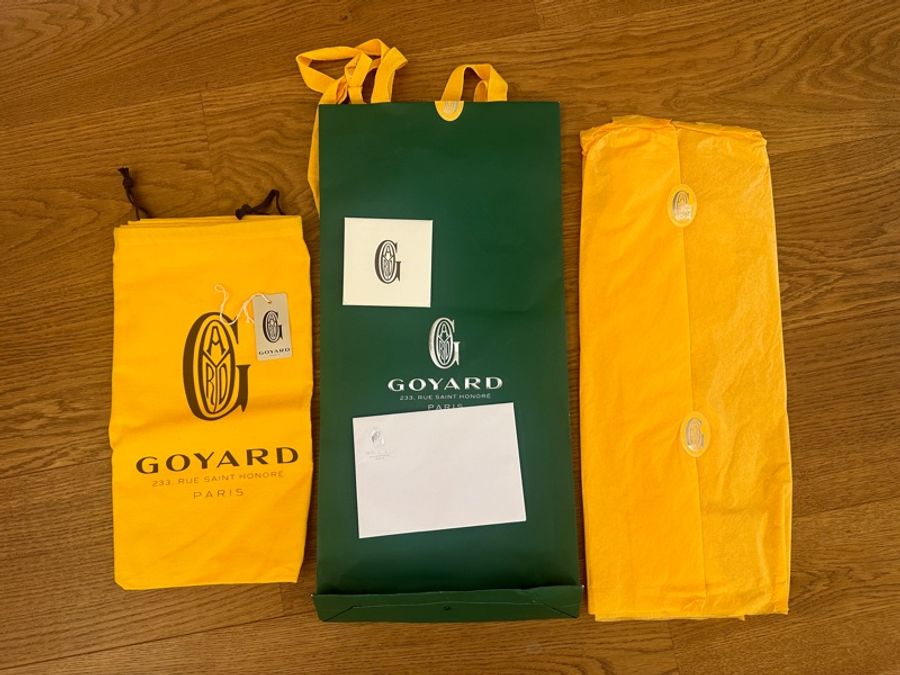 二手 法國購入GOYARD 戈雅 int louis PM 灰色中款 手提包 肩背包 購物袋 托特包 tote-1