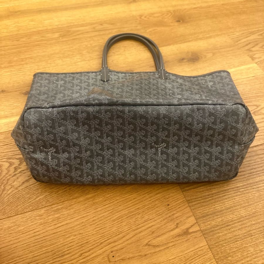 二手 法國購入GOYARD 戈雅 int louis PM 灰色中款 手提包 肩背包 購物袋 托特包 tote-7