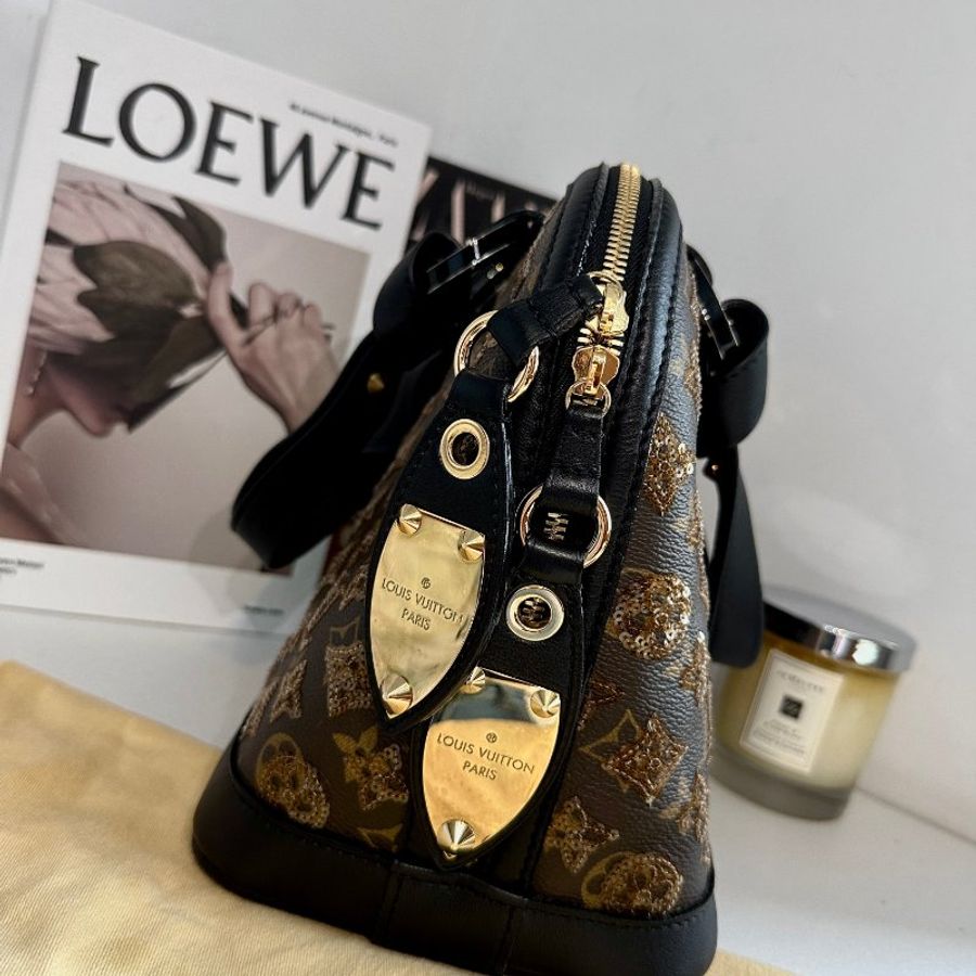 LOUIS VUITTON 路易威登 ALMA BB 金色亮片包 手提包 貝殼包 限量絕版款-2