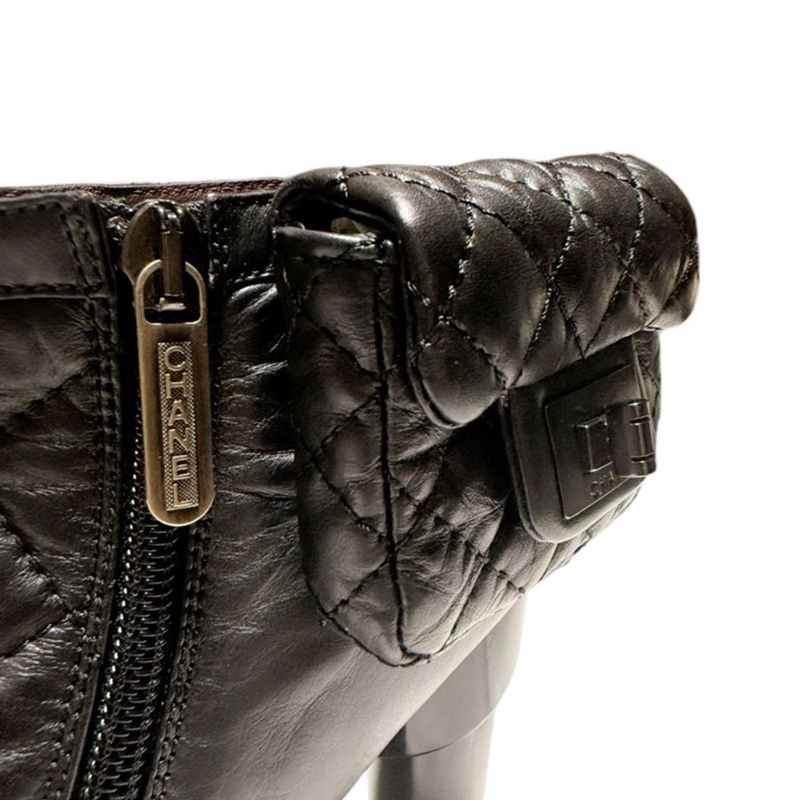 🍒CHANEL Vintage小羊皮經典踝靴 size:38.5/ 2F241003-1-15