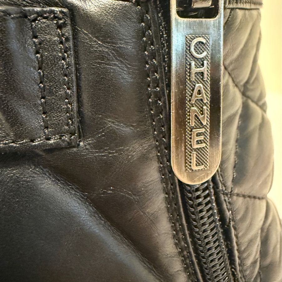 🍒CHANEL Vintage小羊皮經典踝靴 size:38.5/ 2F241003-1-19