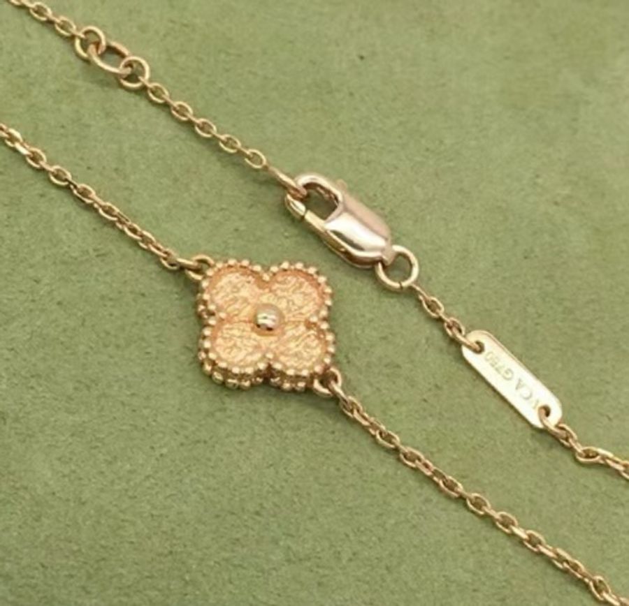 全新Van Cleef & Arpels Sweet Alhambra手鍊 18K玫瑰金全新-3