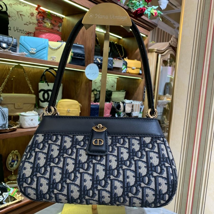 Dior key 老花腋下包 雙面可用-0
