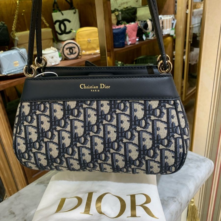 Dior key 老花腋下包 雙面可用-2
