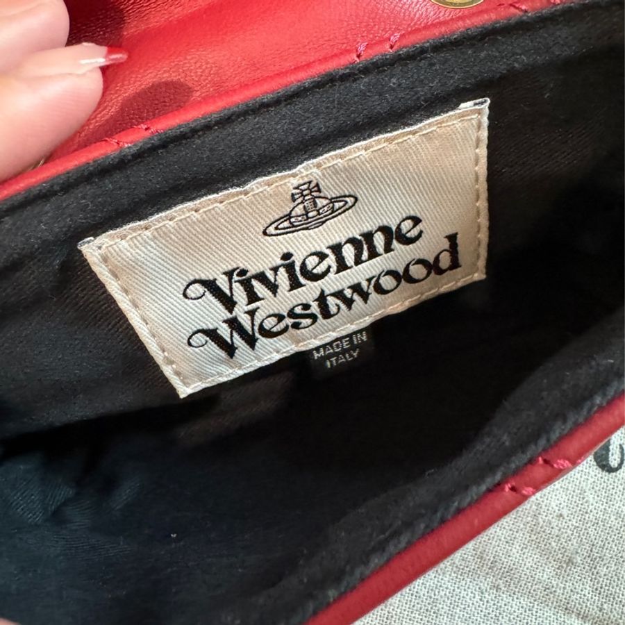 Vivienne Westwood新款Harlequin羊皮 單肩包斜孭袋紅-13