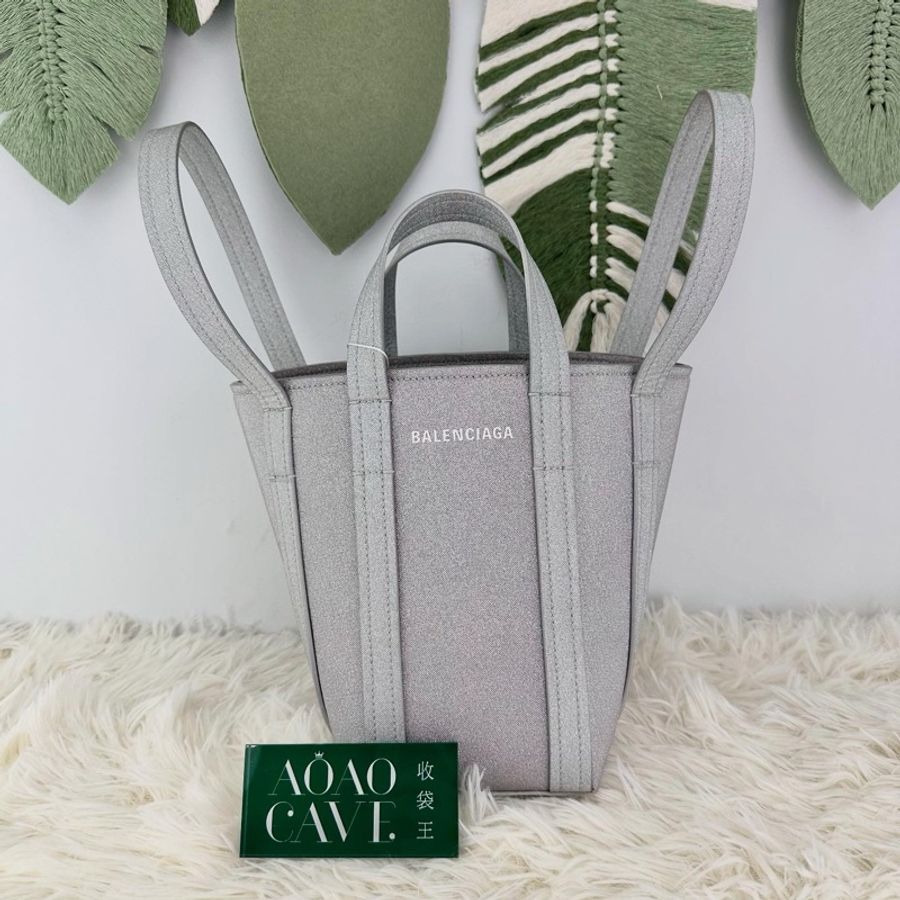 PRE OWNER Balenciaga 銀色閃光 多用途 Totebag 手提包-0