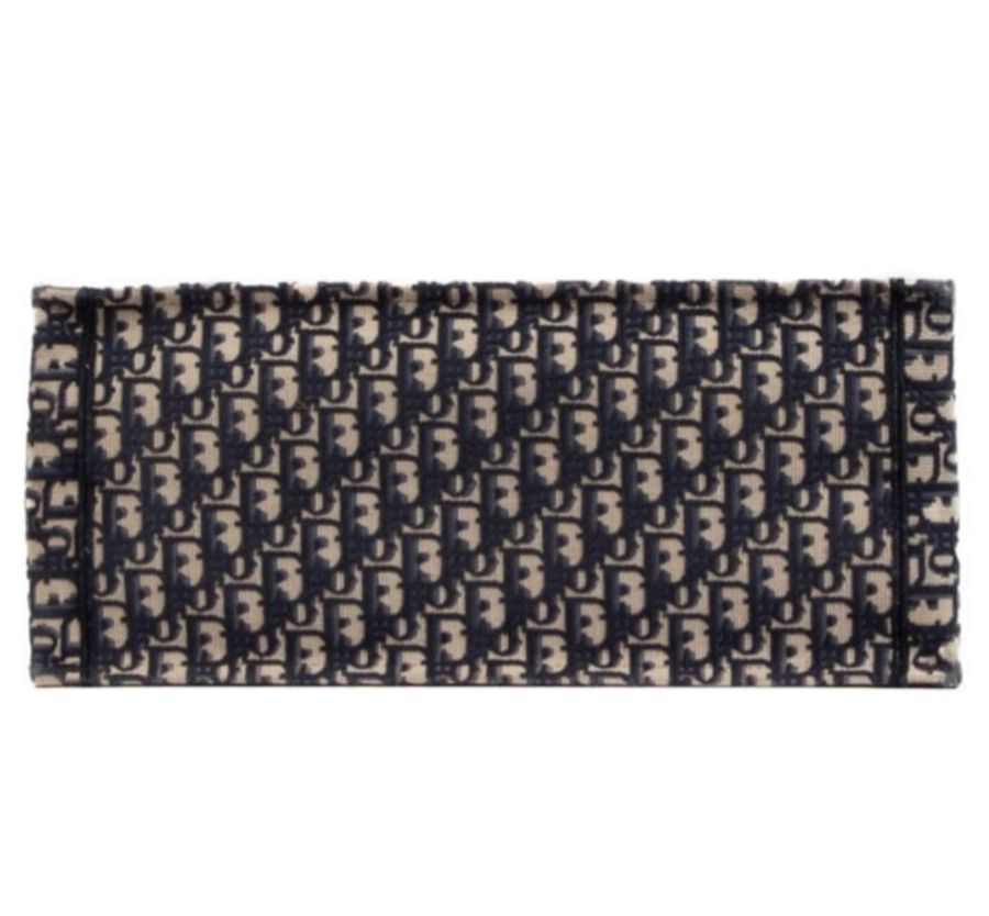 DIOR真品 DIOR BOOK TOTE 藍色大號 經典托特包 Oblique刺繡 M928 附購買正本 不議-2