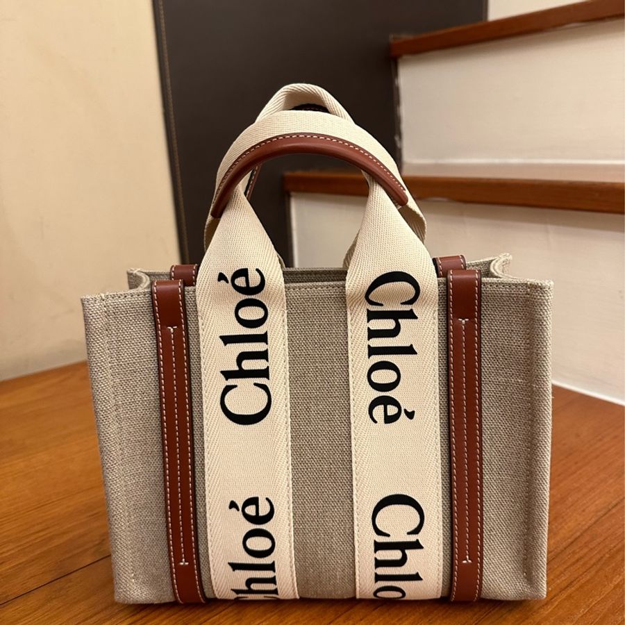 CHLOE 深咖邊WOODY手提兩用包(小)-0