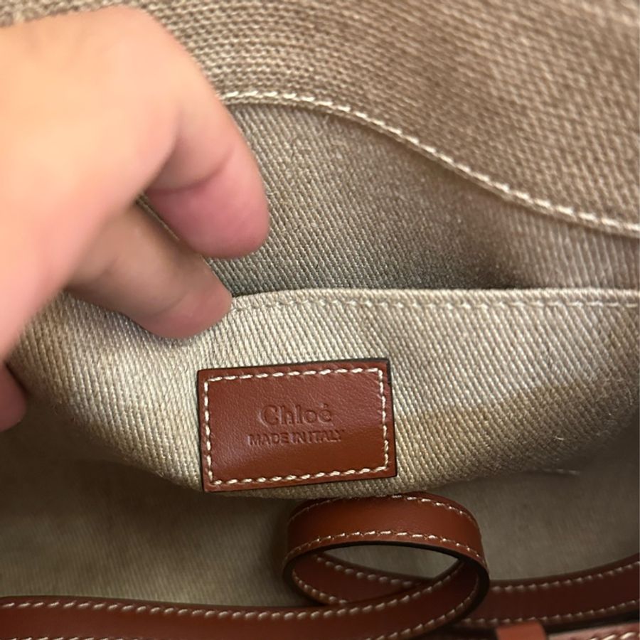 CHLOE 深咖邊WOODY手提兩用包(小)-13