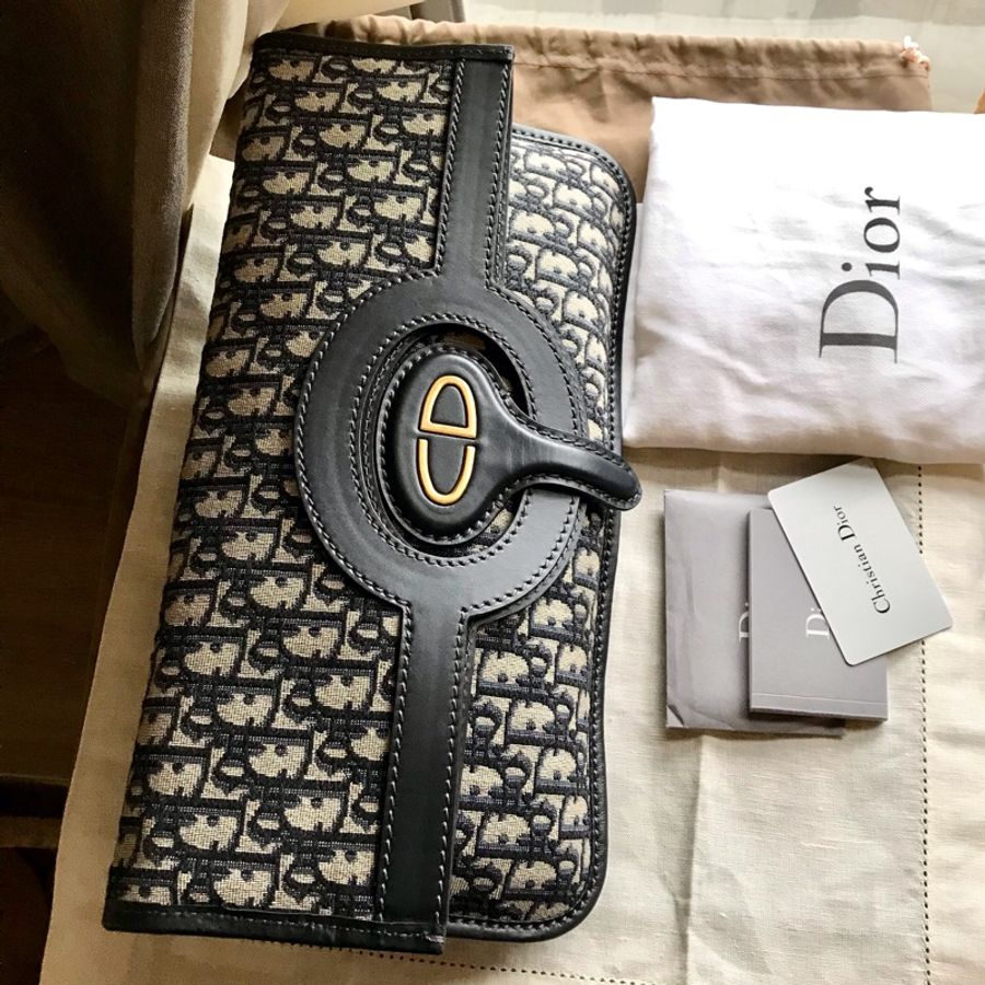 Dior 經典字紋老花刺繡緹花布🎞🉑️折疊二用包/31 bag相似包型/手提包/手拿包/宴會包/托特包Tote 🎞正品🎞近新 🎞平板iPad A4可入🎞-6