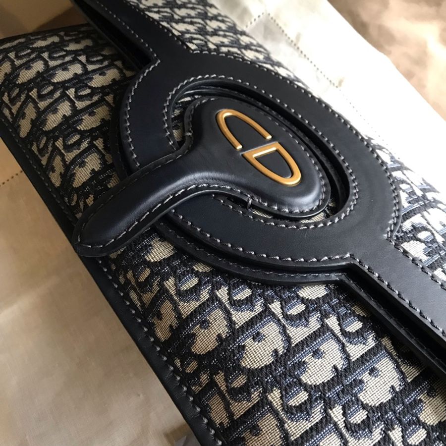 Dior 經典字紋老花刺繡緹花布🎞🉑️折疊二用包/31 bag相似包型/手提包/手拿包/宴會包/托特包Tote 🎞正品🎞近新 🎞平板iPad A4可入🎞-16
