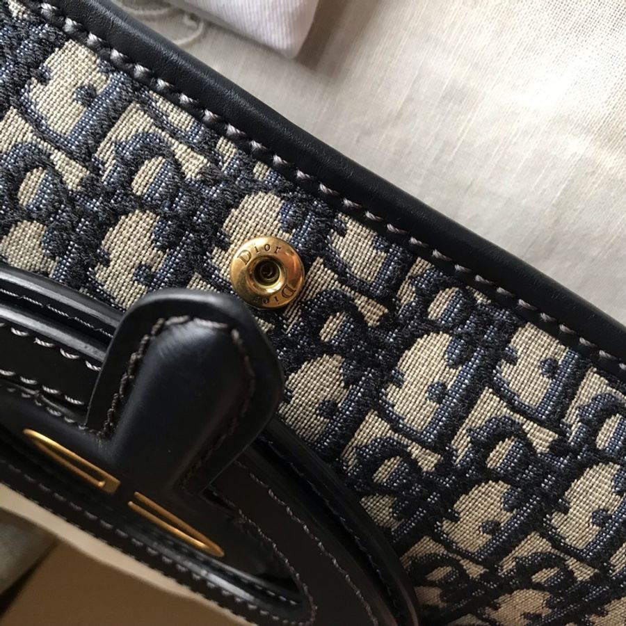 Dior 經典字紋老花刺繡緹花布🎞🉑️折疊二用包/31 bag相似包型/手提包/手拿包/宴會包/托特包Tote 🎞正品🎞近新 🎞平板iPad A4可入🎞-27