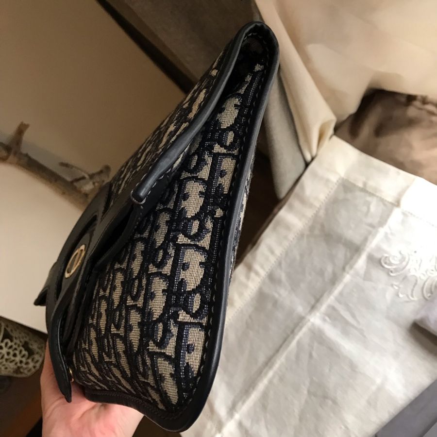 Dior 經典字紋老花刺繡緹花布🎞🉑️折疊二用包/31 bag相似包型/手提包/手拿包/宴會包/托特包Tote 🎞正品🎞近新 🎞平板iPad A4可入🎞-31