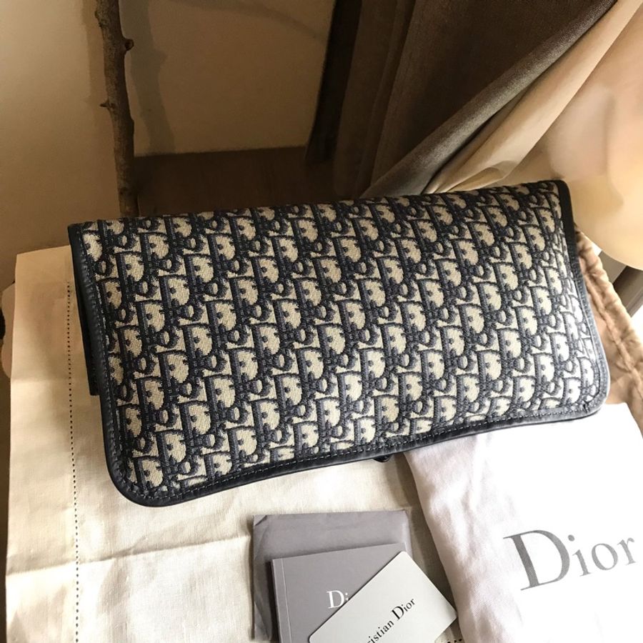 Dior 經典字紋老花刺繡緹花布🎞🉑️折疊二用包/31 bag相似包型/手提包/手拿包/宴會包/托特包Tote 🎞正品🎞近新 🎞平板iPad A4可入🎞-28