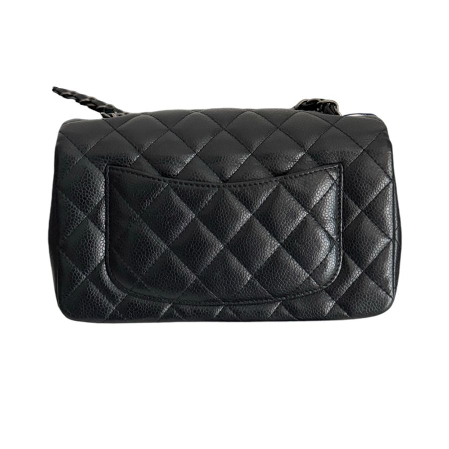 Chanel Caviar 20cm 大Mini 復古銀扣-3