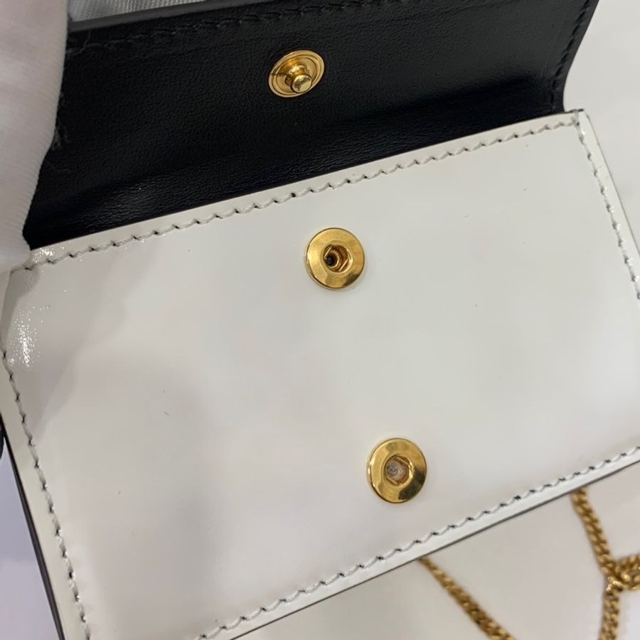 Burberry 天使 印花 白色卡夾 名片夾 小廢包 斜背包 肩背包 零錢包 卡包 WOC 鏈條包 鏈帶包-32