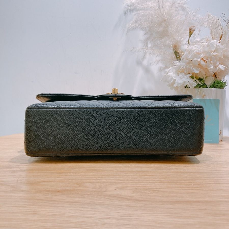 Chanel Classic Flap Bag 25cm TW3764 香奈兒 經典翻蓋25厘米單邊包 荔枝皮黑色金扣-4
