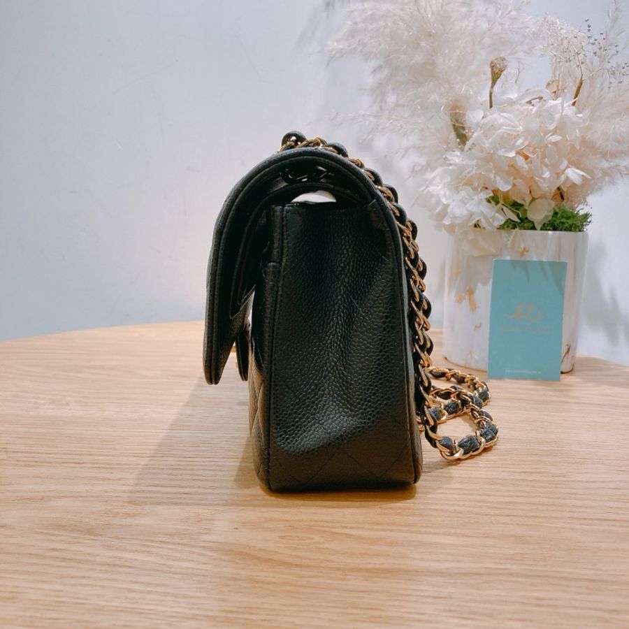 Chanel Classic Flap Bag 25cm TW3764 香奈兒 經典翻蓋25厘米單邊包 荔枝皮黑色金扣-14