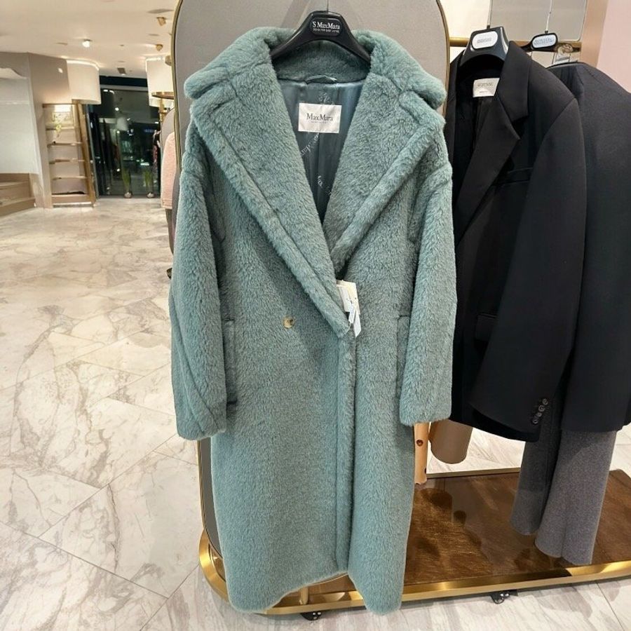 🧧新年特價活動🧧Max Mara 經典泰迪 Teddy Tedgirl 鬆軟大衣 S 鼠尾草綠 (劉詩詩同款)-5